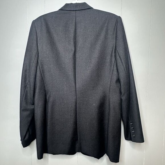 Brooks Brothers Womens Size 6 100% Wool Single Breasted Blazer Jacket Black/Gray - Picture 2 of 12